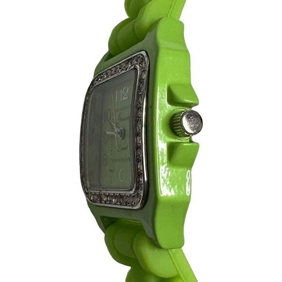 GENEVA LEGEND #L1110 Women's Watch Arabic Numerals Neon Green Silicone Band 8.75 - Picture 12 of 15